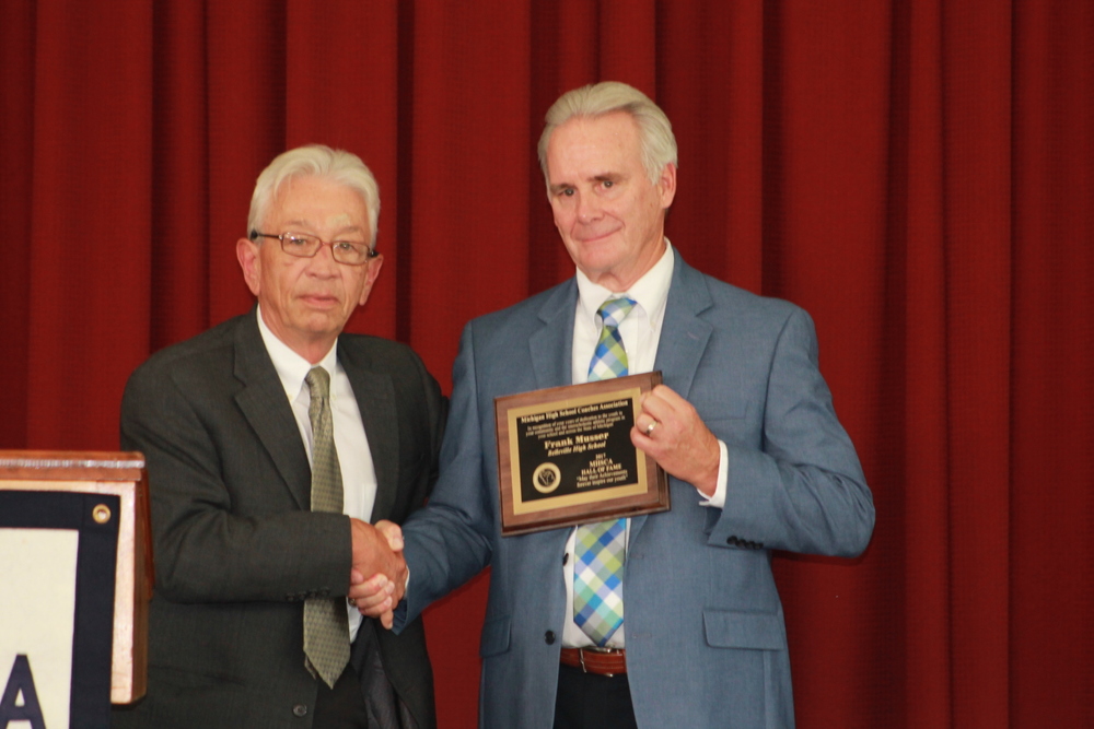 Frank Musser Inducted into Michigan High School Coaches Association Hall of Fame 