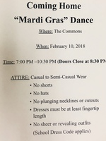 "Mardi Gras" Coming Home Dance