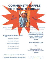 Community Raffle for Davon Turner