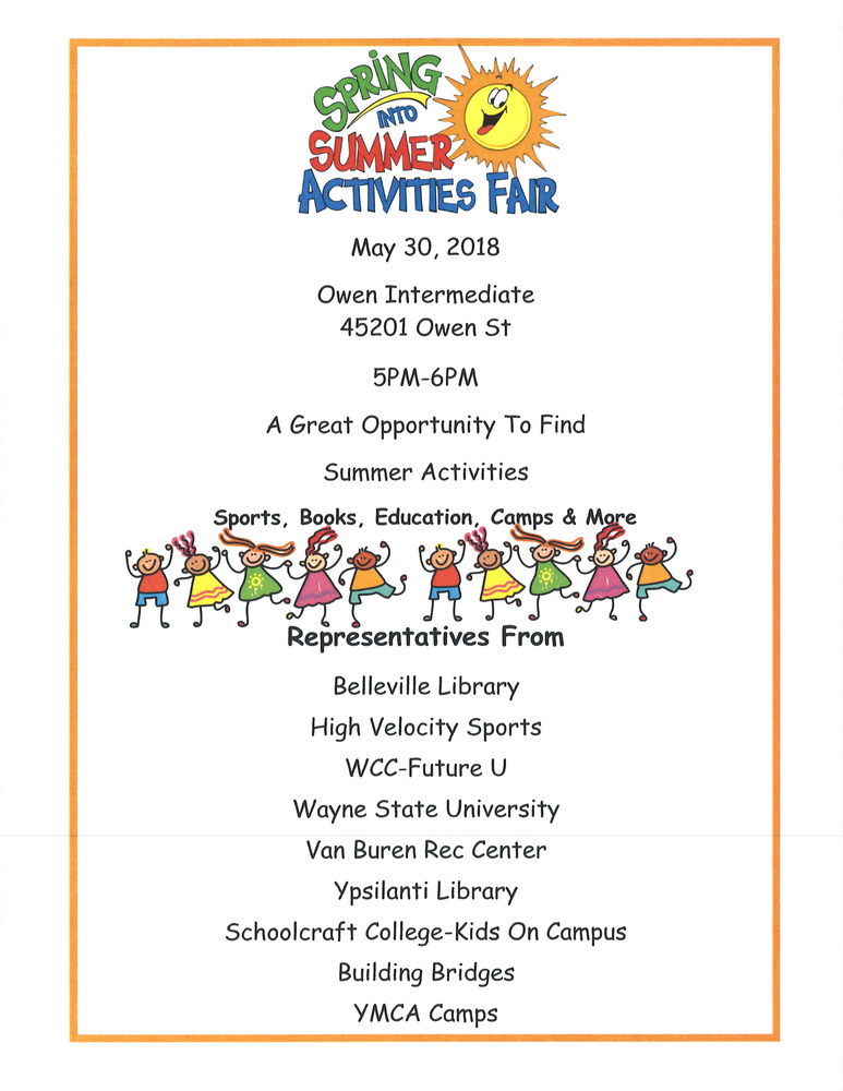 Spring Into Summer Activities Fair