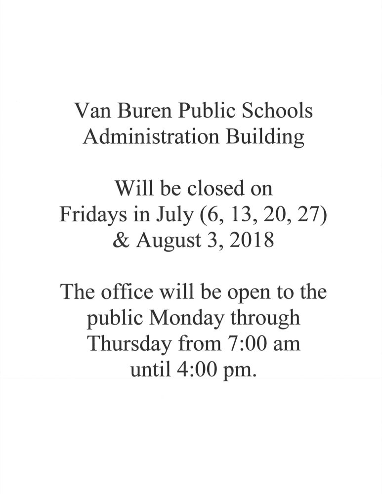 VBPS Administration Building Hours