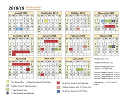 2018-2019 Calendar