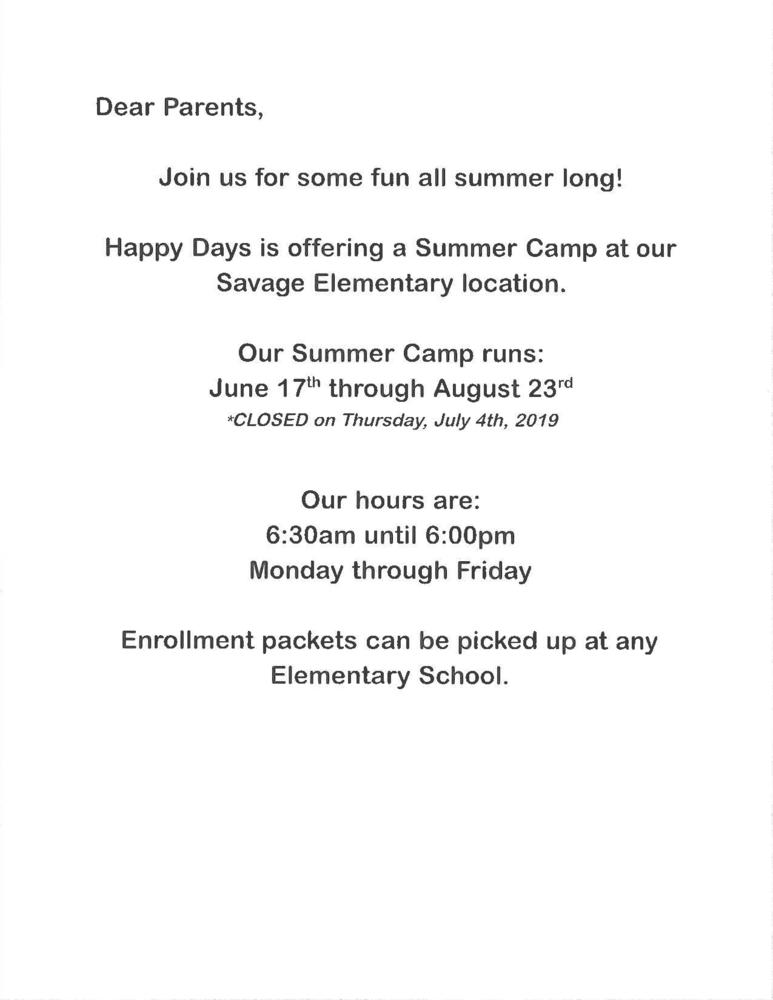 Happy Days Summer Camp