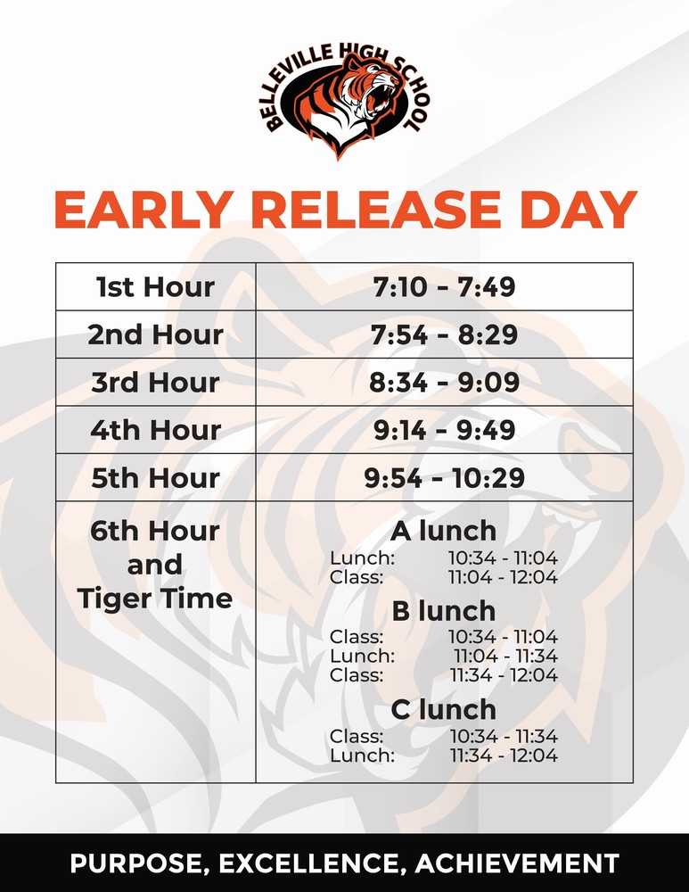 BHS-Early Release Schedule