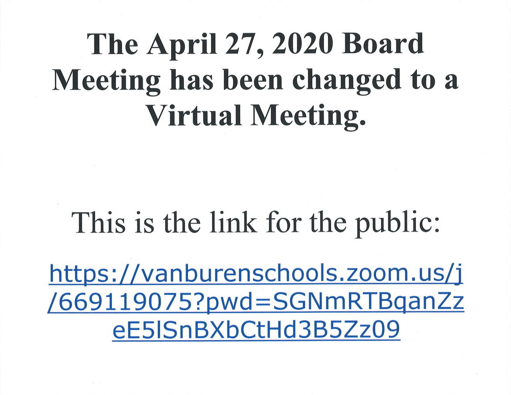 4-27-20 Virtual Board Meeting
