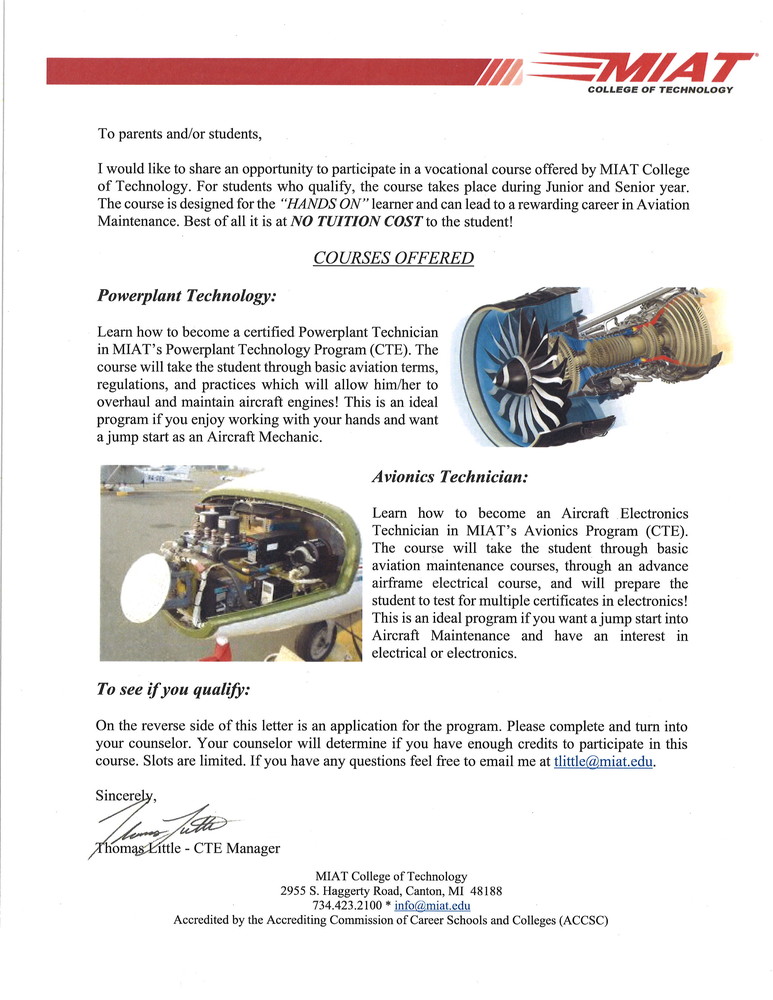 MIAT Courses Offered