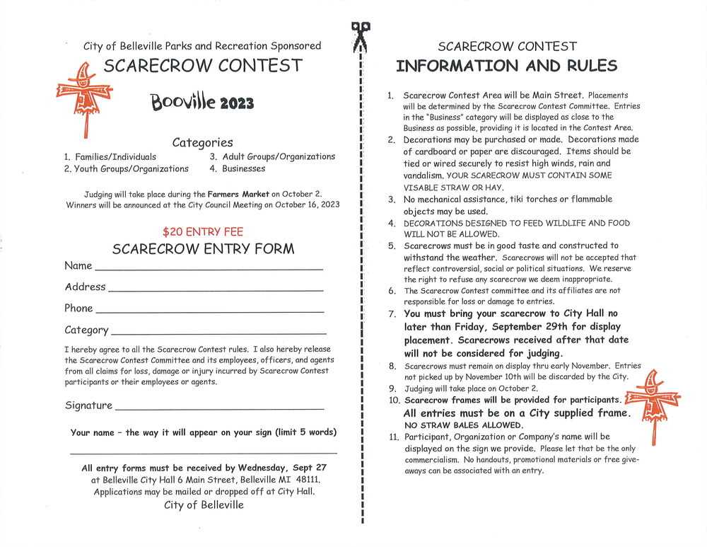 Scarecrow Contest- Booville 2023