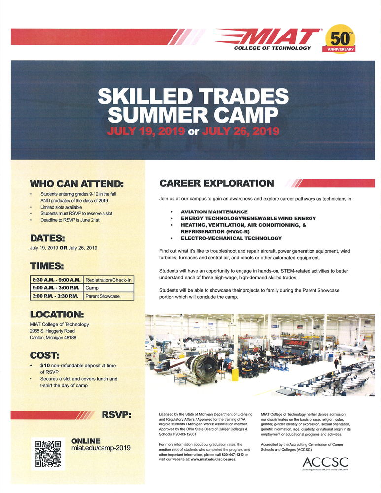 Skilled Trades Summer Camp